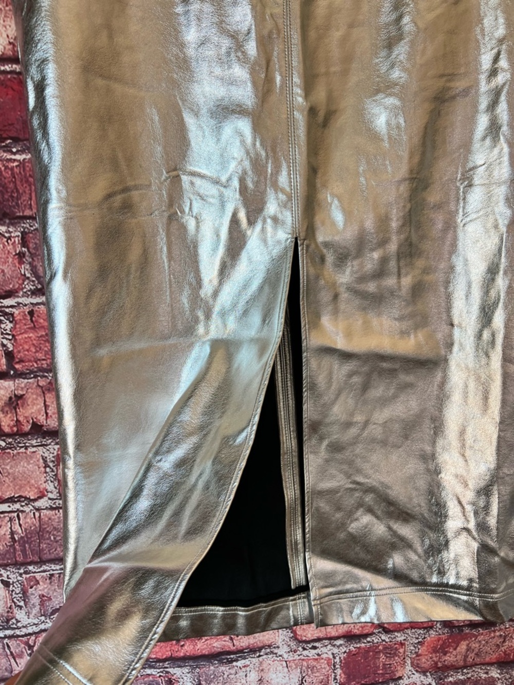 By Anthropologie The Colette Metallic Maxi Skirt Silver - Picture 3 of 6